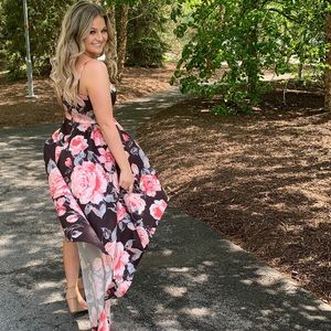 Floral high low dress